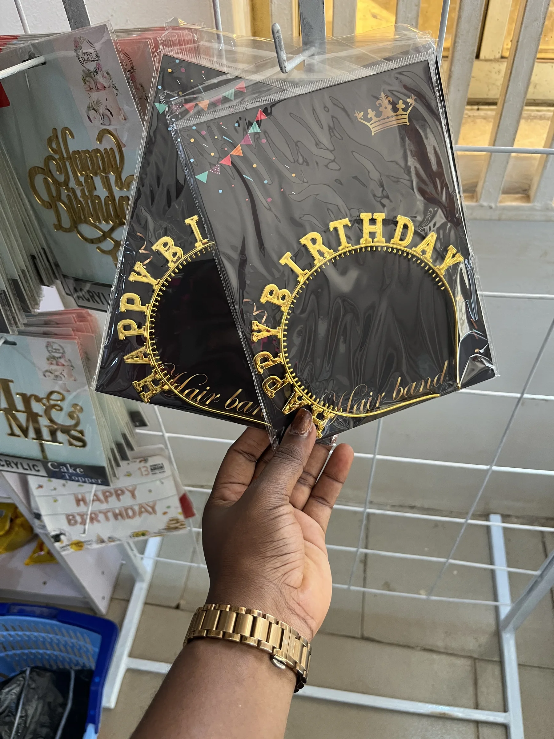 Overhead birthday topper